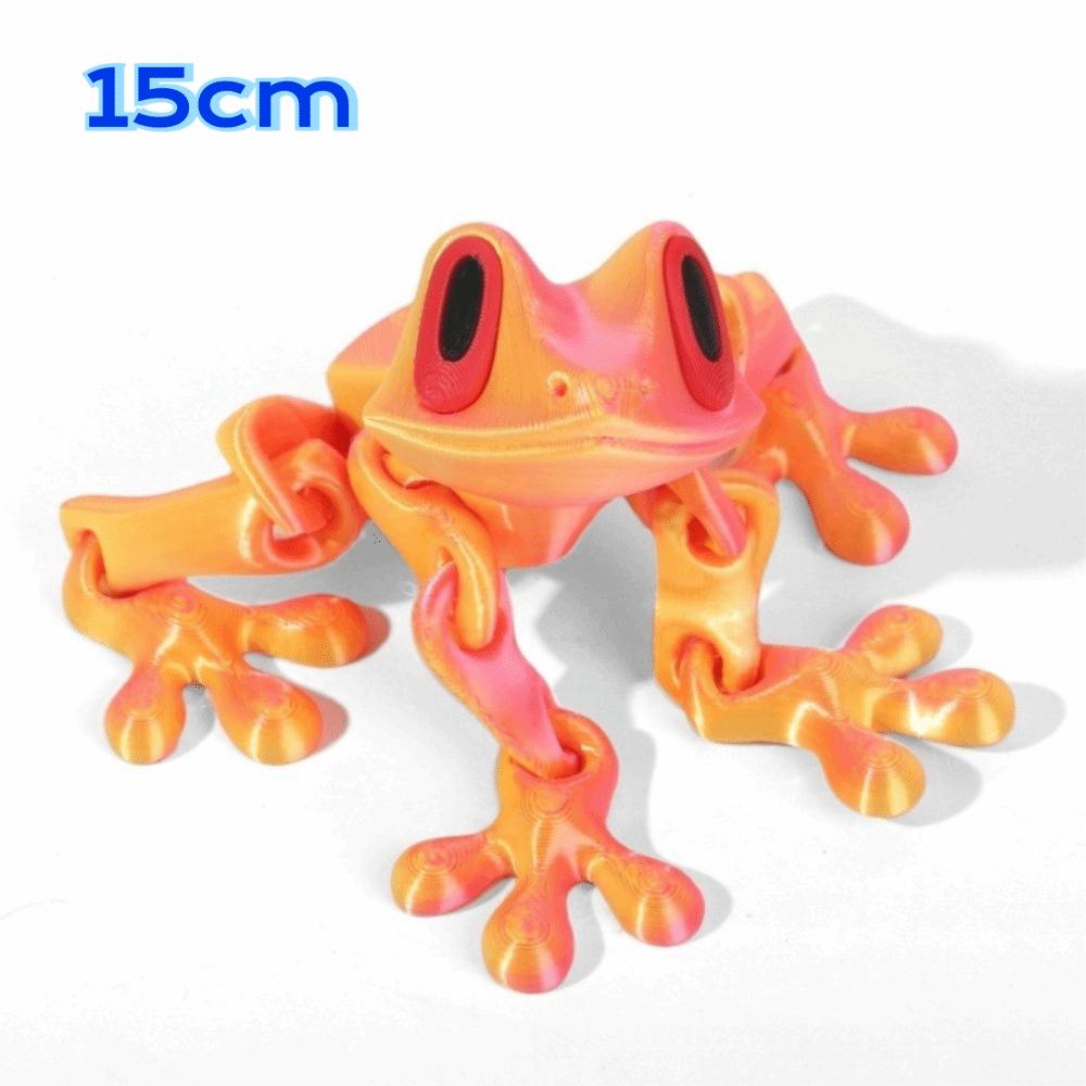 Realistic Magnetic Frog Toy Stress Relief Toys Jointed Jumping Frogs Model 3D Printed Magnet Frog