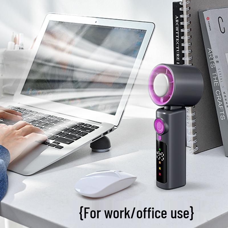 Portable Silent Cooling Mini USB Rechargeable Handheld Fan with Ice Pack