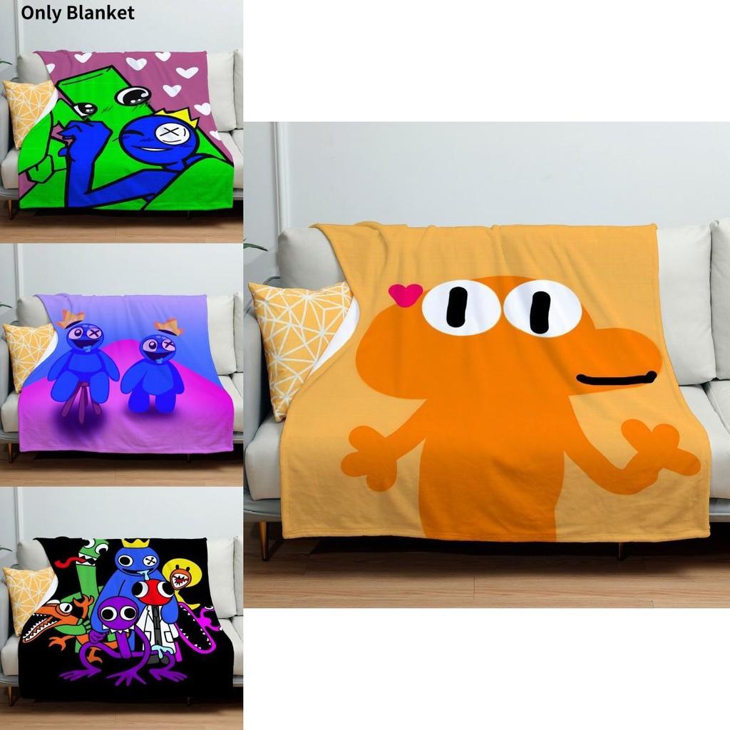 Gemütliche Cartoon Rainbow Friends Fleece-Kuscheldecke Für Kinder Weiches Plüschmaterial