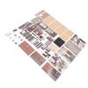DIY Miniature Cafe House Kit Coffee Shop Tiny House Making Kit with LED Dark Brown Vintage Brick