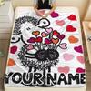 1PC Custom Name Sheepworld Patterned Flannel Blanket Suitable For All Seasons for Home Decor Warmth and Comfort Gifts Holiday Present