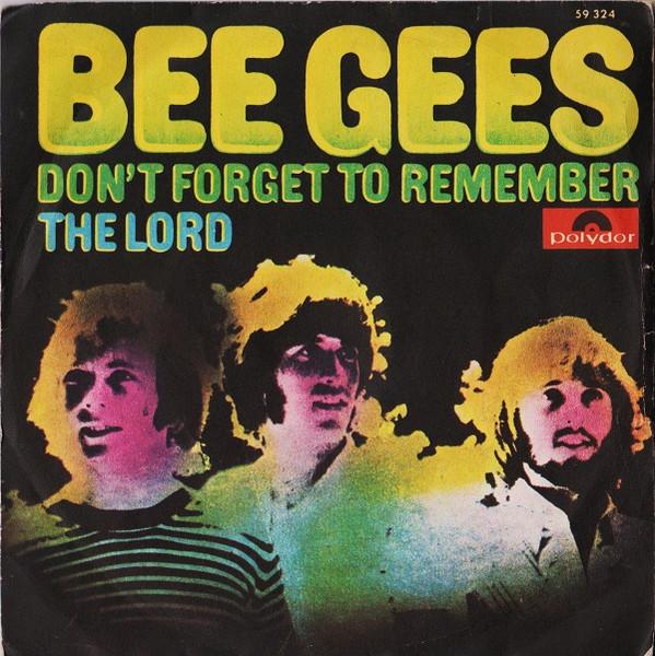 

7inch Record BEE GEES Dont Forget To Remember The Lord 59324 Polydor 1969 Italy Rock Used
