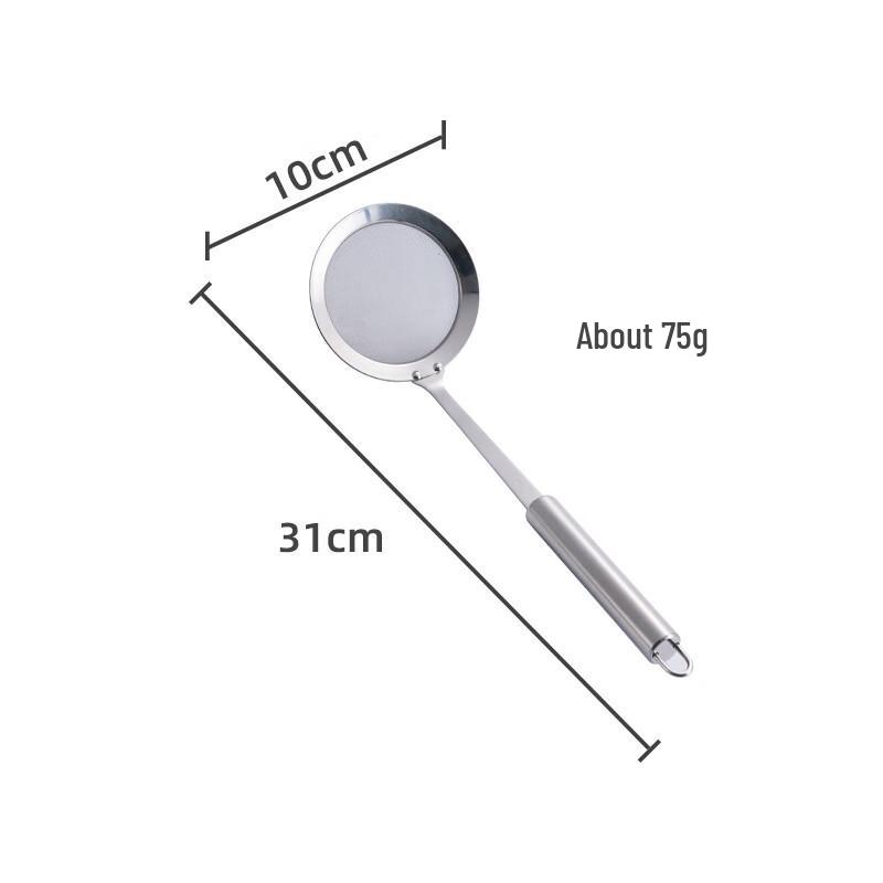 ZISIZ Wide-Edge Stainless Steel Strainer Spoon
