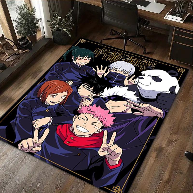 Jujutsu Kaisen Characters Home Carpet Office Decorative Carpet For Living Room Bedroom Door Mat Floor Rug Computer Chair Area Rug