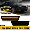 Smoked Front Signal LED Side Markers Left+Right Lights For 2008-2014 Challenger