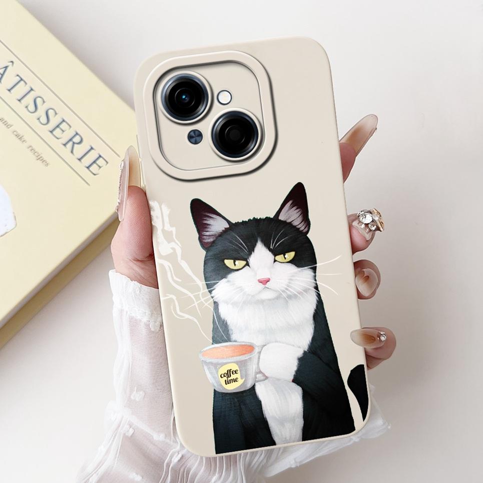 Cartoon Fashion Back Cover For Tecno Spark GO 2025 GO 1 Pop 9 Phone Case Silicone Soft TPU Dragon Astronaut Black Cat Funda Bag