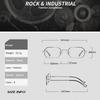 SHAUNA Gothic Rimless Sunglasses Retro Punk Gradient Shades UV400