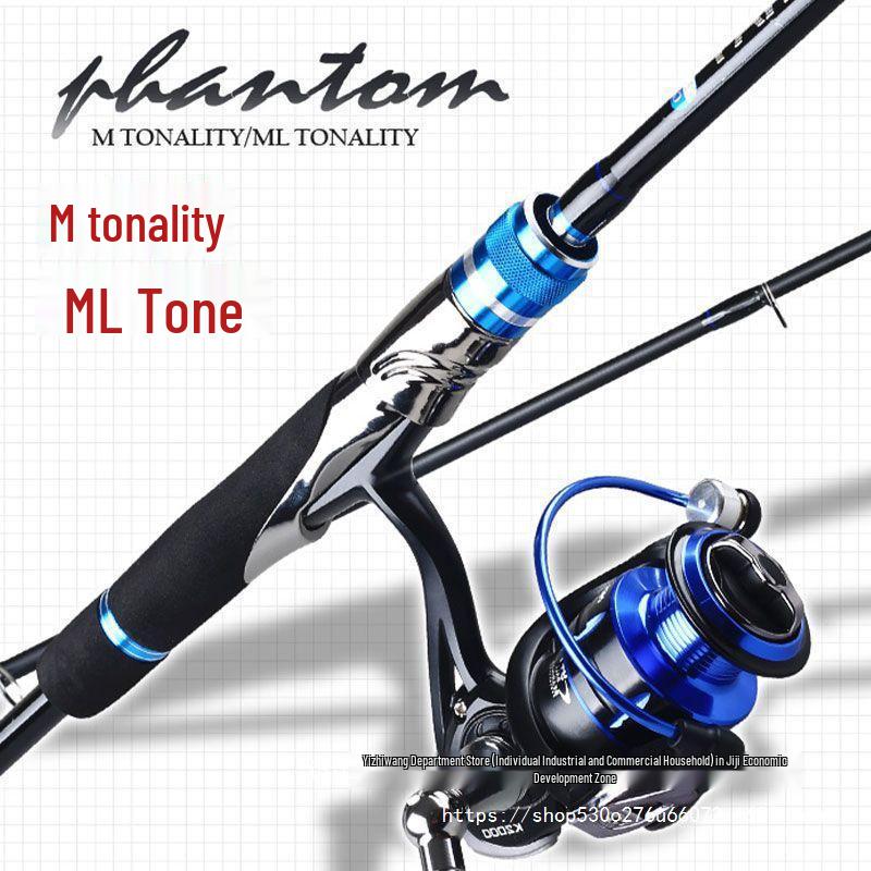 Hasda Carbon Fishing Rod & Reel Set - Straight Handle, Long Cast Metal Spinning Reel, Ideal for Beginners