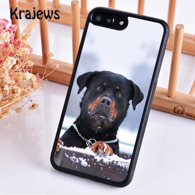 Krajews Cute Dog Puppy Rottweiler Phone Case Cover For iPhone 14 6s 7 8 Plus XR XS 11 12 13 Pro Max Samsung Galaxy S21 S22ultra
