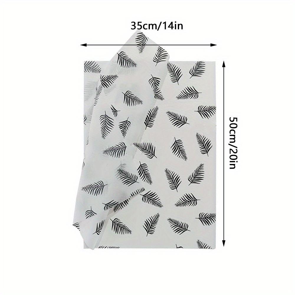 1set/ 50pcs Black Leaf Snow Pear Paper, Black Flower Copy Paper; Used for Gift Packaging, Flower Packaging, Holiday Decoration