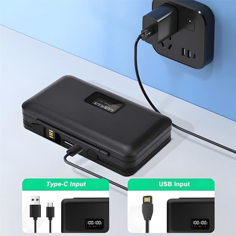 Multi functional Camera Battery Charger with LCD Display and USB Charging for Outdoor Photography and Travel