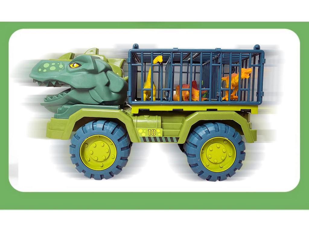 Children's Large Inertial Toy Excavator & Dinosaur Transporter