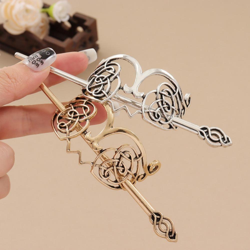 Fashion Women Celtic Hair Slide Hairpins Viking Celtic Celtic Knot Hair Stick Metal Hair Barrette Hair Pin Retro Hair Accesso