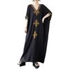 New Embroidered Solid Color Temperament Vacation Bohemian Extra Long Dresses