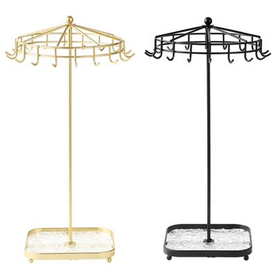 Modern Acrylic Metal Jewelry Rotating Stand with Detachable Design Suitable for Various Accessories Displaying Use