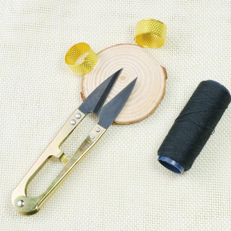 V-shaped Small Scissors Thread Scissors Handmade Stainless Steel Household Small Yarn Scissors for Sewing and Embroidery Small Thread Scissors