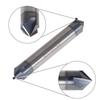 3/8" 4 Flute 90 Degree Carbide Chamfer Mill - Double End - Tialn Coated