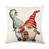 Christmas Snowman English Pattern Throw Pillow Cover With Short Plush Print For Living Room Sofa Decoration Cushion Cover