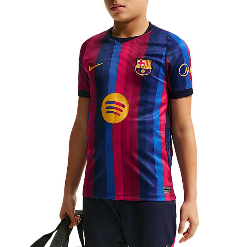 Nike Dri-FIT Fußball Barcelona Club Saison 2026 Heim Kurzarm Pullover mit Aufdruck Replik Fan-Version Kinder Oberteile II1624-683