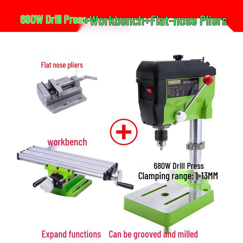 Compact High-Speed Bench Drill: Multifunctional Mini Drill Press for Bead Making and Milling
