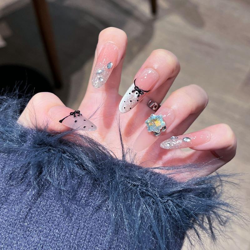 Cat's Eye Wearing Nail Pure Hand-made Nail Piece Fake Nail Wearing Nail Piece Advanced Sense Thin Dog Long