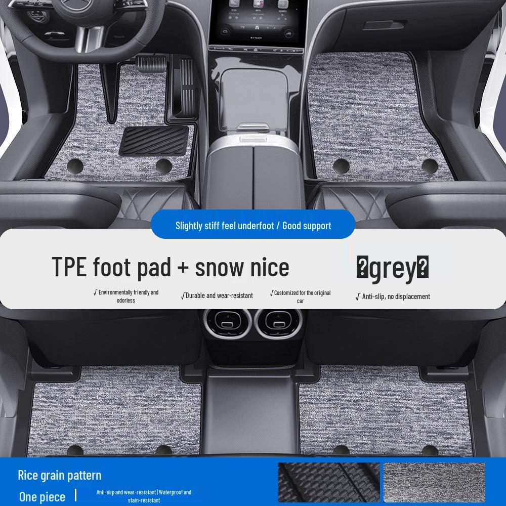 Compatible TPE Floor Mats & Door Sill for Mercedes-Benz A, C, E-Class, L, GLA, GLB, GLC - Full Coverage