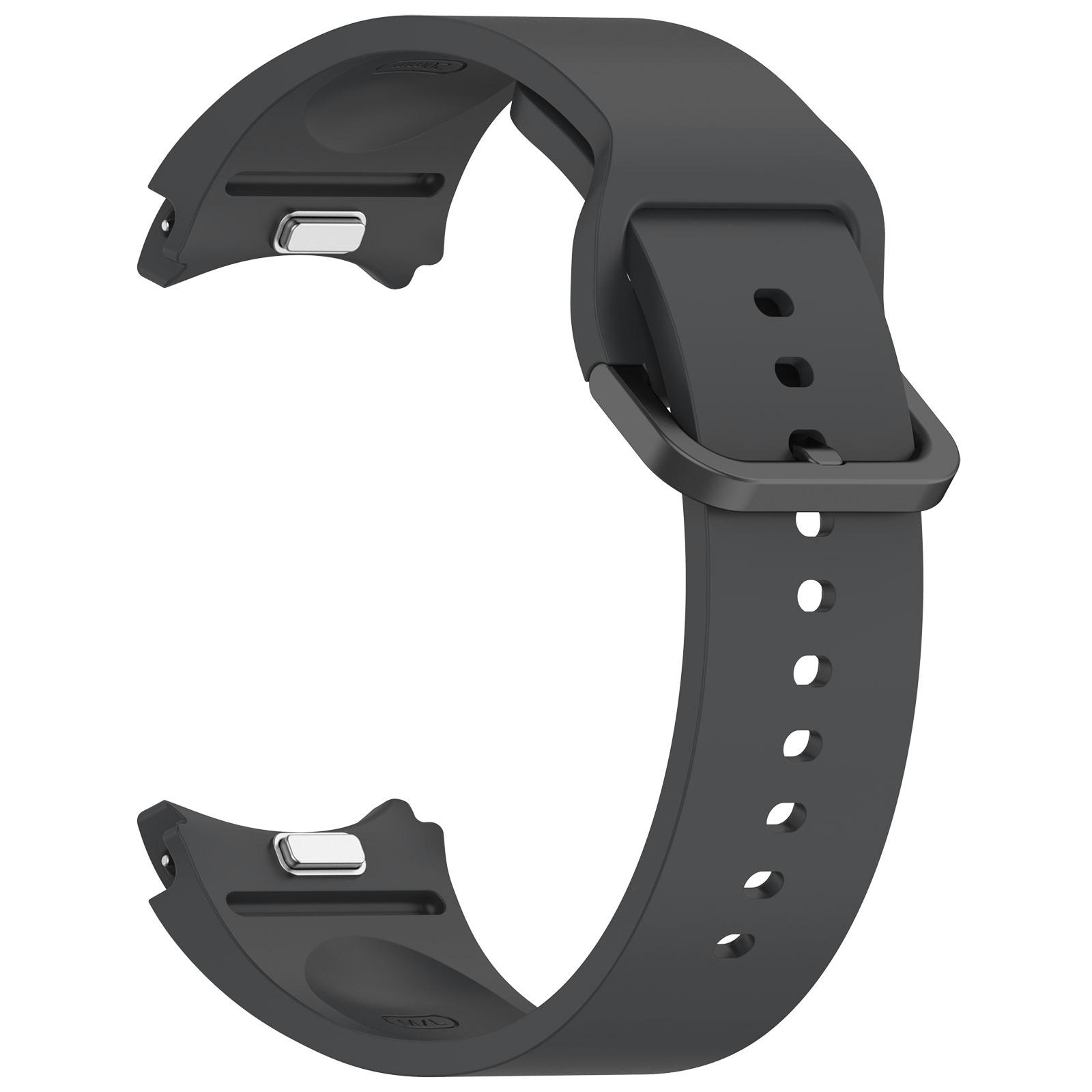 

Click Easy To Fit Sport Band For Samsung Galaxy Watch 7 4 44mm/5 Pro 45mm/6 Classic 47mm 43mm/FE 40mm Silicone Strap Accessories темно-сірий