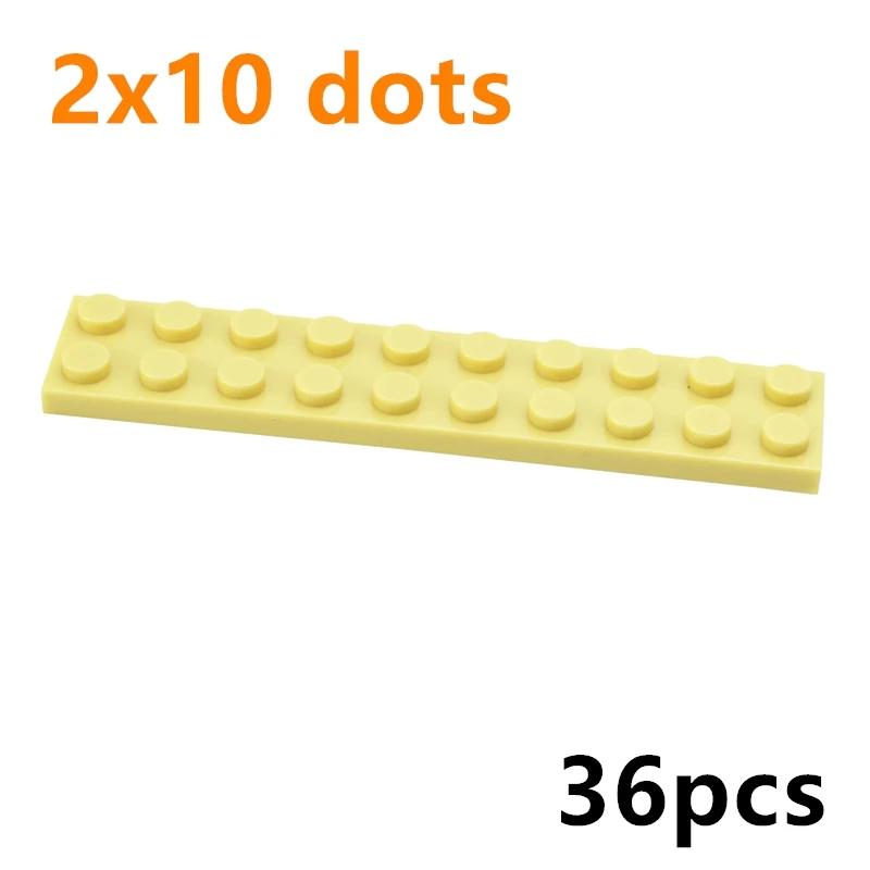 Size 2x10 Dots 36PCS DIY Building Blocks 2*10 Dots Thin Figures Bricks Compatible With 3832 Educational Creative Toys for Kids