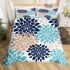 Dahlia Flower Duvet Cover Full Queen Abstract Floral Bedding Set Luxury Boho National Flowers Comforter Cover Farmhouse Decor