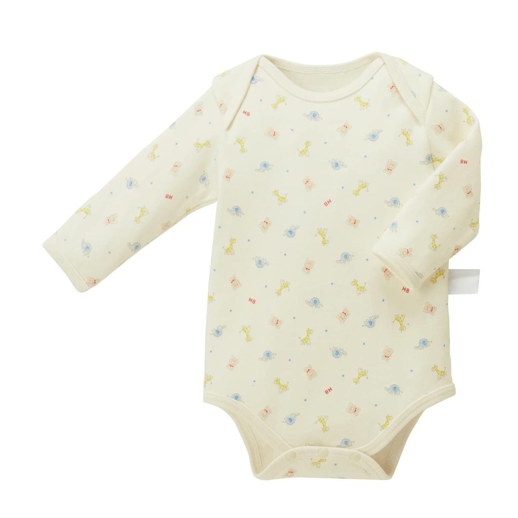 MIKI HOUSE HOT BISCUITS Long Sleeve Body Shirts Set (Pullover Style) 2-Piece (90cm, Multicolor) 74-9932-570