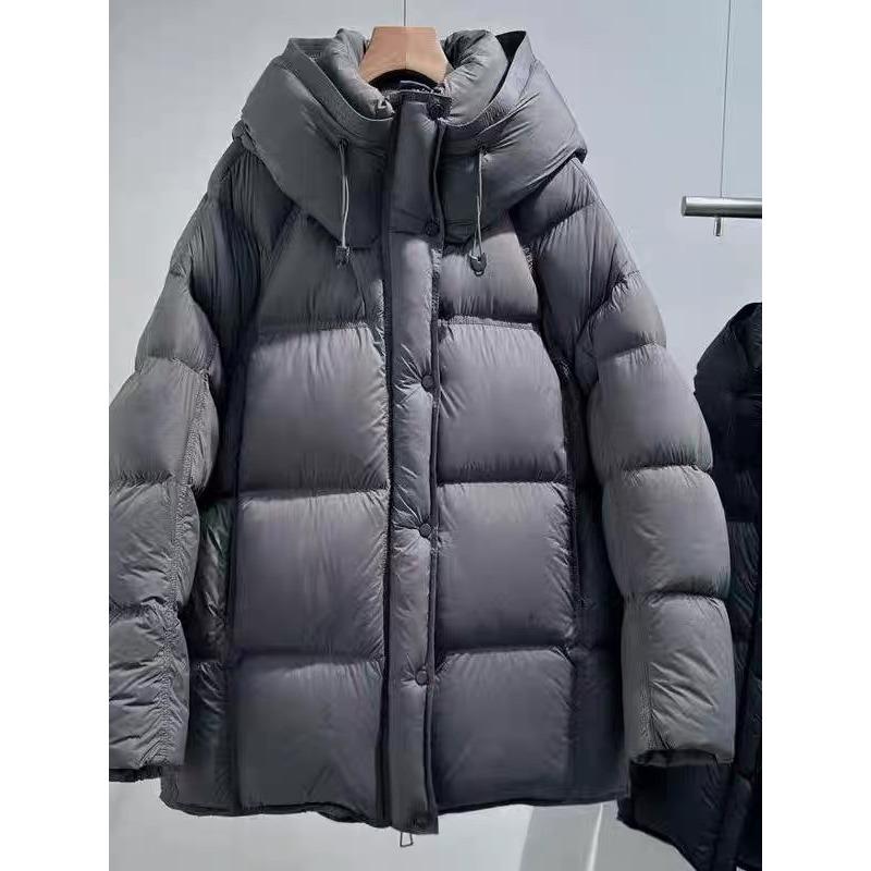 Winter neue Puffer-Daunenjacke kurz mit Kapuze verdickt Entendaunen Mode warme Jacke Damen
