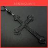 Gothic Black Cross Chain Pendant Necklace With Alloy Material For Fashion Ol Style