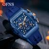 OFNS1210 Bucket Shaped Men's Watch Night Light Hand Waterproof Leisure Sports Quartz Watch Fashion Cool Classic Watches for Man