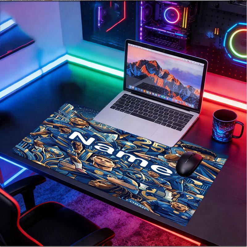 Custom Name Personalized Chelsea Football Club Pattern Mousepad, Laptop PC Desk Mat, Decorative Desk Mat for Home Keyboard Pad Gift