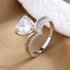 Doppelschichtiger herzförmiger Zirkonring Damen Europäischer und Amerikanischer Leichter Luxus Diamantring Krone Verlobungsring Schmuck 2026