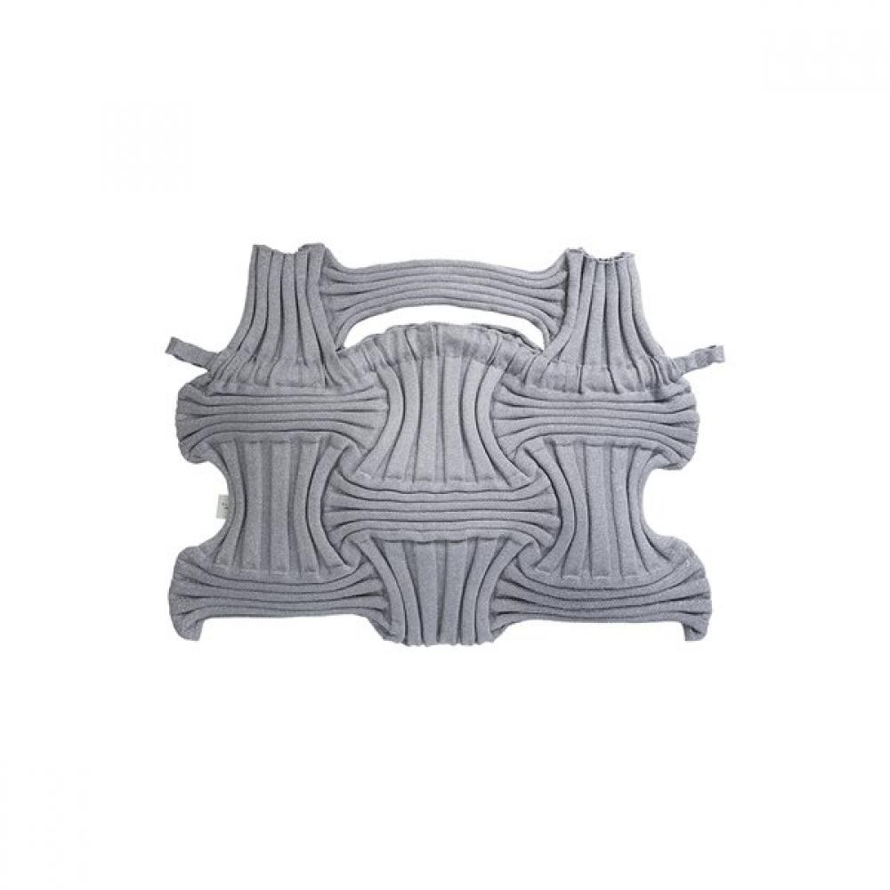 Pleatsmama Big Bow Bag Glitter Silver