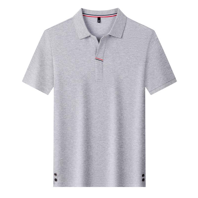 Out-Of App Men'S Light Luxury Short-Sleeved Polo Shirt Men'S Premium Button-Down Lapel Half-Sleeved T-Shirt