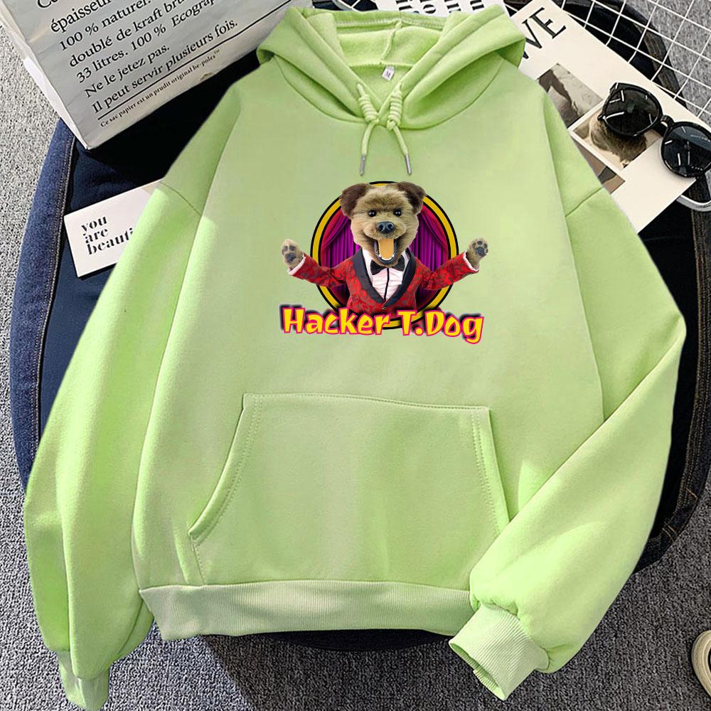 Kawaii Clothes Hacker Puppet Maker The Dog Cute Hoodies Sudaderas Ropa Mujer Hooded Long Sleeve Women/Men Sweatshirts Graphic