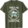 Touch Me First Jiu Jitsu Lesson Is Free Brazilian BJJ Men TShirt Short Sleeve Casual Cotton ONeck Summer Shirts