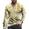 Ancient Egyptian Pattern Print T-shirt Autumn Men's O-Neck T-shirt Casual Long Sleeve Oversized Tops Fashion Streetwear Tees