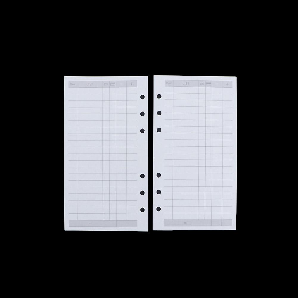 Dot A5 A6 A7 To Do List Notebook Refill Paper Refill Binder Inside Page Loose Leaf Inner Page