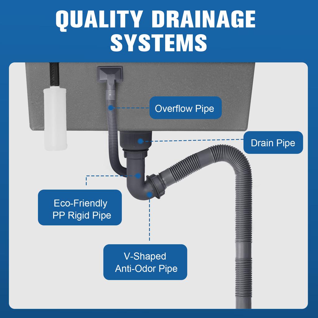 Edelstahlspülbecken mit Armatur Küchenspüle und Mehreren Zubehörteilen Haushalts Geschirrspüler Spülbecken für Zimmer Badezimmer Bauernhaus