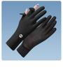 Damen Sommer-Handschuhe mit UV-Schutz, aus Eis-Seide, fingerlos, mit Klapp-Oberteil: Atmungsaktiv, Schweißabsorbierend, für Autofahren & Outdoor-Radfahren.