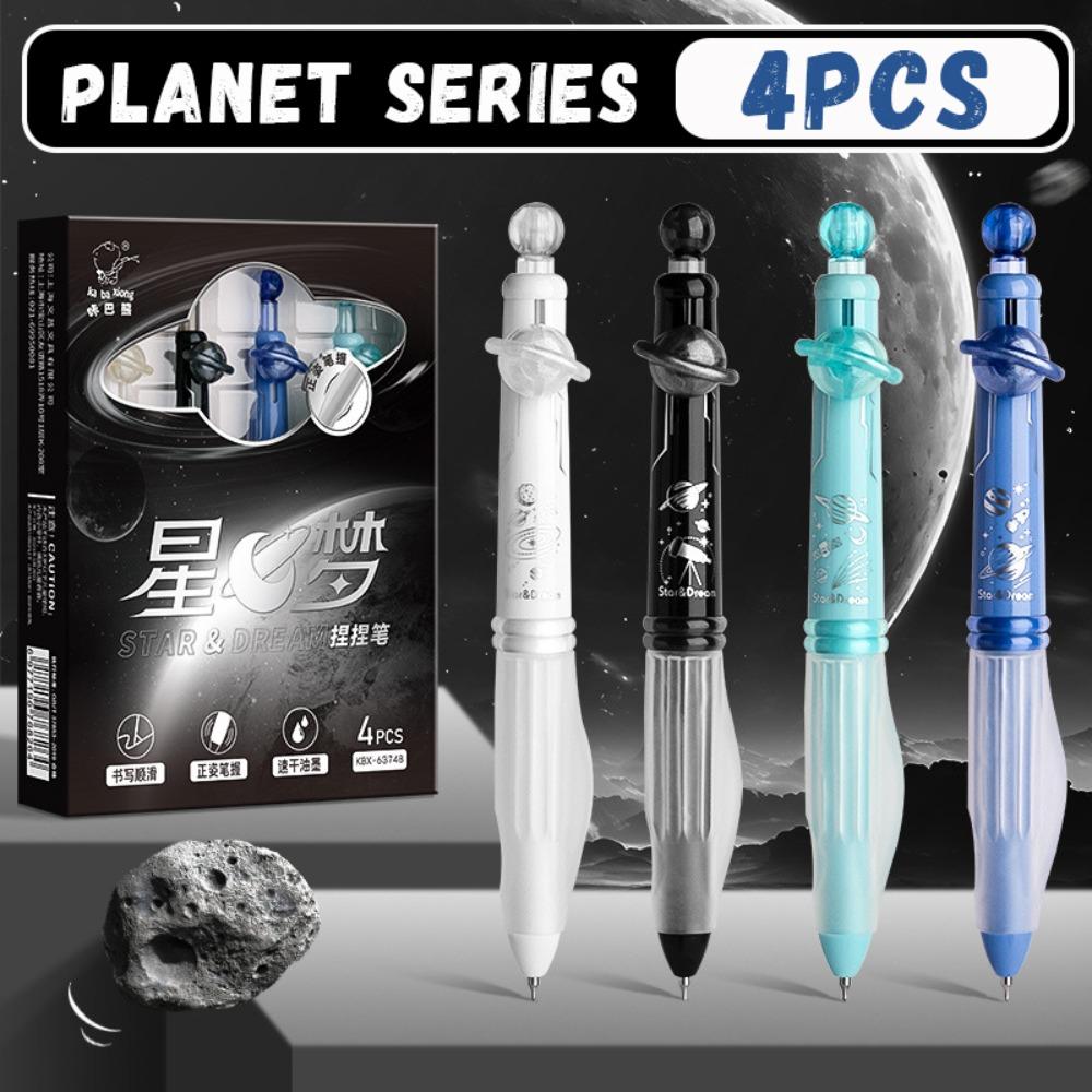 4PCS Quick Drying Neutral Pen 0.5mm Black Ink Writing Tool Multifunctional Ballpoint Pen  Students