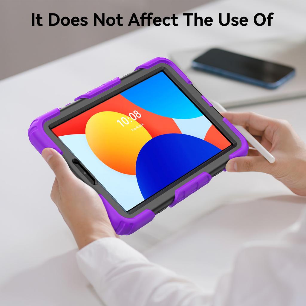 360 Rotatable Stand Case For Redmi Pad SE 8.7 2024 With Screen Protector Heavy Duty Cover For Redmi Pad SE 4G 8.7inch Shockproof