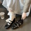 French Women's Ballet Shoes Summer New Retro Bow Inner Height Increase Single Shoes Cross Strap Mary Jane Shoes
