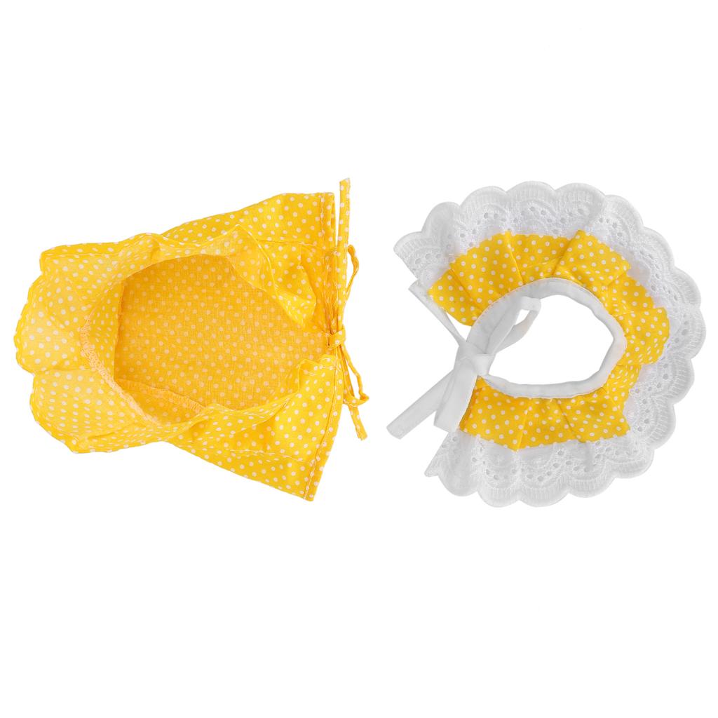Pet Adorable Lace Bib Scarf Breathable Dot Hat Little Pig Pet Decoration Accessories