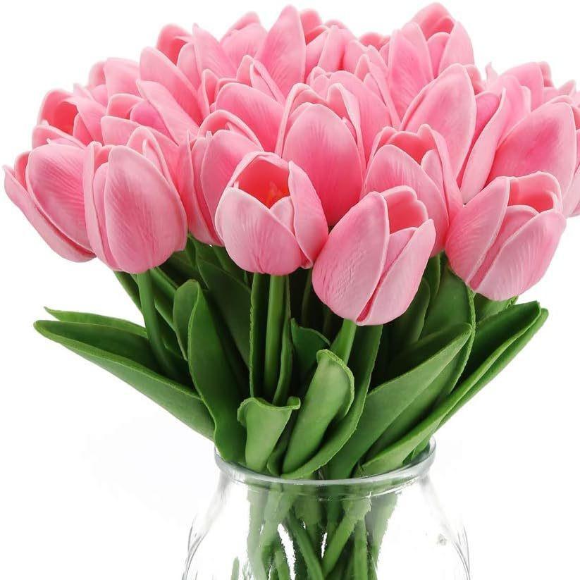 

ПУ Мини Тюльпан Искусственный Цветок Искусственный Цветок Европейский Стиль Свадьба Домашнее Украшение Реквизит Имитация Растения розовый