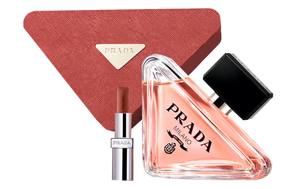 Prada Vivid Layered Lightweight Lipstick Perfume Sets Eau De Parfum Amber White Musk