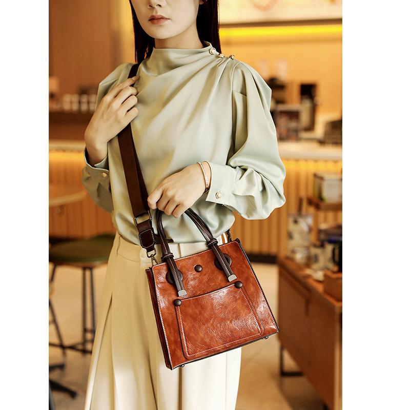 Damska Torba Tote w Stylu Retro, Prosta, o Dużej Pojemności, Popularna Nowa Torba na Ramię, Miejska Damska Torba Ręczna Pasująca do Wszystkiego